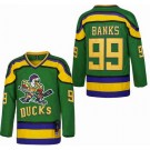 Youth The Mighty Ducks #99 Adam Banks Green Hockey Jersey