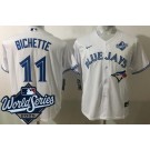 Youth Toronto Blue Jays #11 Bo Bichette White 2025 World Series Cool Base Jersey