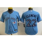 Youth Toronto Blue Jays #22 Ernie Clement Light Blue Cool Base Jersey