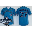 Youth Toronto Blue Jays #27 Vladimir Guerrero Jr Light Blue 2025 World Series Cool Base Jersey