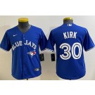 Youth Toronto Blue Jays #30 Alejandro Kirk Blue Cool Base Jersey
