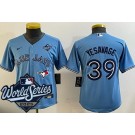 Youth Toronto Blue Jays #39 Trey Yesavage Light Blue 2025 World Series Cool Base Jersey