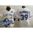 Youth Toronto Blue Jays #39 Trey Yesavage White 2025 World Series Cool Base Jersey