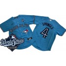 Youth Toronto Blue Jays #4 George Springer Light Blue 2025 World Series Cool Base Jersey