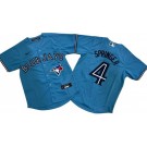 Youth Toronto Blue Jays #4 George Springer Light Blue Cool Base Jersey