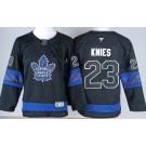 Youth Toronto Maple Leafs #23 Matthew Knies Black Alternate Authentic Jersey