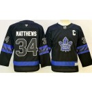Youth Toronto Maple Leafs #34 Auston Matthews Black Alternate Authentic Jersey
