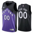 Youth Toronto Raptors Customized Black Purple 2021 Earned Stitched Swingman Jersey