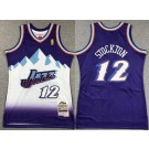 Youth Utah Jazz #12 John Stockton Purple 1996 Throwback Swingman Jersey
