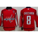 Youth Washington Capitals #8 Alex Ovechkin Red Authentic Jersey