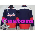 Youth Washington Capitals Customized Navy 2018 Stadium Series Stanley Cup Champions Jersey