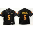Youth Washington Commanders #5 Jayden Daniels Limited Black Vapor Jersey