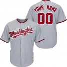 Youth Washington Nationals Customized Gray Cool Base Jersey