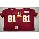 Youth Washington Redskins #81 Art Monk Red Throwback Jersey