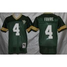 Men's Green Bay Packers #4 Brett Favre Green with 75th Anniversary Throwback Jersey