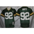 Men's Green Bay Packers #92 Reggie White Green with 75th Anniversary Throwback Jersey