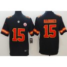 Men's Kansas City Chiefs #15 Patrick Mahomes II Limited Black Vapor Untouchable Jersey