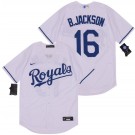 Men's Kansas City Royals #16 Bo Jackson White 2020 Cool Base Jersey