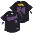 Men's Los Angeles Dodgers #8#24 Kobe Bryant Black Purple 2020 Cool Base Jersey