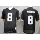 Men's New Orleans Saints #8 Archie Manning Black Throwback Jersey