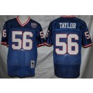 Men's New York Giants #56 Lawrence Taylor Blue Throwback Jersey