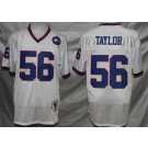 Men's New York Giants #56 Lawrence Taylor White Throwback Jersey