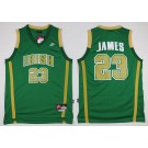 Men's Norte Dame Fighting Irish #23 Lebron James Green Swingman College Basketball Jersey