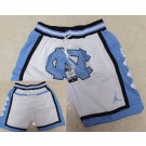 Men's North Carolina Tar Heels White Just Don Shorts