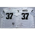 Men's Oakland Raiders #37 Lester Hayes White Throwback Jersey