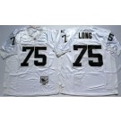 Men's Oakland Raiders #75 Howie Long White Throwback Jersey