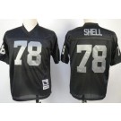 Men's Oakland Raiders #78 Art Shell Black Throwback Jersey