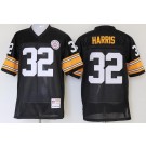 Men's Pittsburgh Steelers #32 Franco Harris Black Throwback Jersey