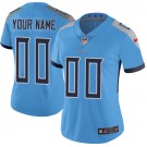 Women's Tennessee Titans Customized Limited Light Blue Vapor Untouchable Jersey