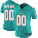 Women's Miami Dolphins Customized Limited Aqua Vapor Untouchable Jersey