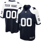 Youth Dallas Cowboys Customized Game Navy Thanksgiving Jersey