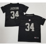 Toddler Las Vegas Raiders #34 Bo Jackson Limited Black Vapor Jersey